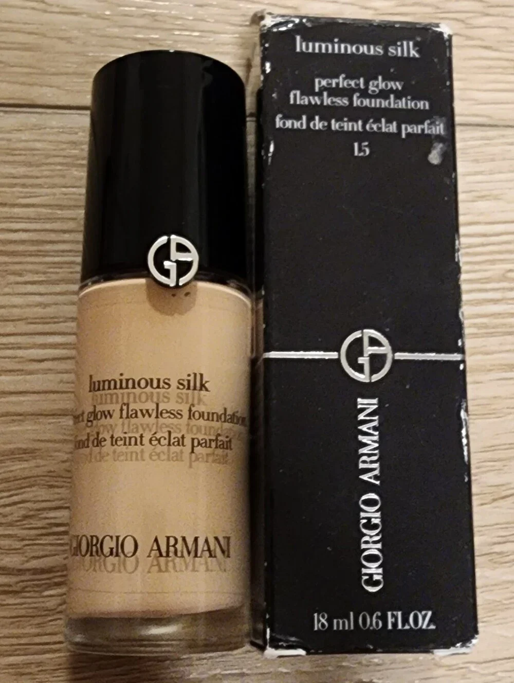 Giorgio Armani Luminous Silk Flawless Foundation Shade 1.5 New 18ml 0.6 Fl.oz.